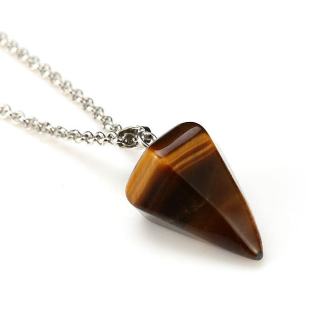 Collier pendentif en pierre naturelle