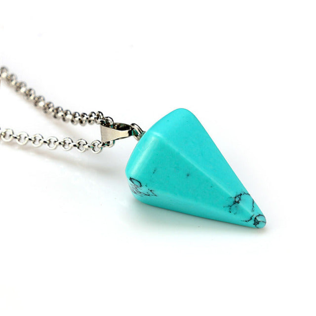 Collier pendentif en pierre naturelle
